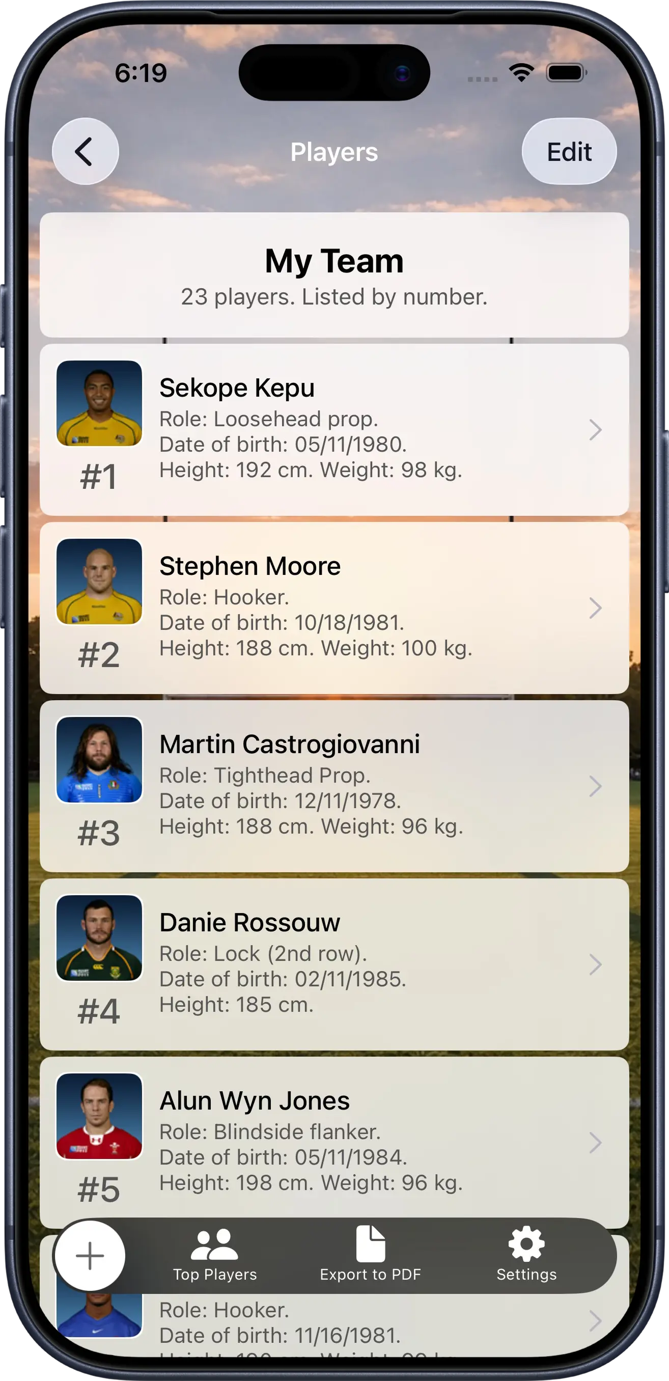 Assistant Coach Rugby app